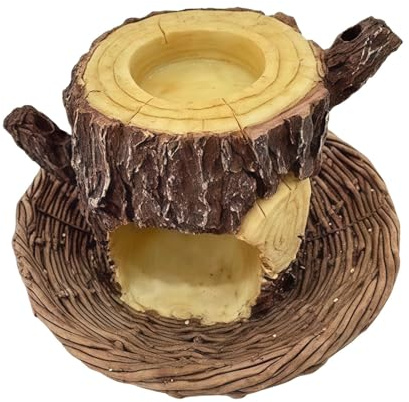 Mangeoires à Oiseaux Anti-Écureuils - Bol à Nourriture en Forme de Souche d'arbre | Mangeoires pour Les Oiseaux Sauvages | pour Arrière-Cour Terrasse Pelouse Fenêtre Balcon Ponton Jardin