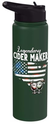US Flag Cider Maker Stainless Steel Insulated Water Bottle