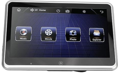 Luocute Monitor per Poggiatesta per Auto da 10,1 Pollici, Lettore MP5 Touch Screen 1080P con Mirror Link per e IOS, Slot per Scheda SD USB, Trasmettitore FM, Altoparlante Integrato