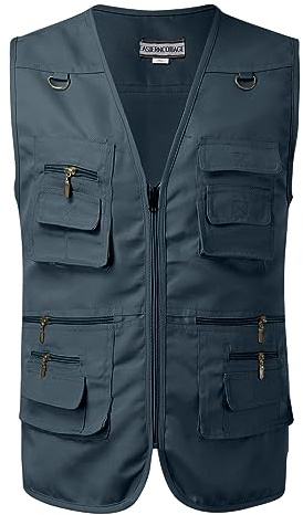 Gilet Lavoro Uomo Estivo, Gilet Trekking Uomo Traspirante, Gilet da Esterno Gilet da Gilet da Alpinismo Fotografia Gilet Multitasche