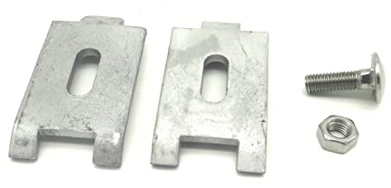 MSP Decoline GmbH Zaunmontage Metall Sign Halter, Befestigungsklammer, Silber, 70 x 40 mm, 32 mm Tiefe, Pulverbeschichtet