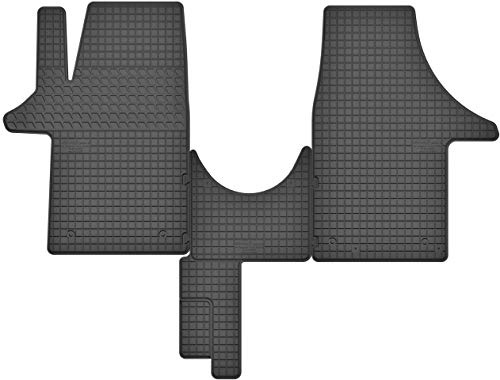 Gummimattor gummi golvmattor set för VW Volkswagen Transporter T5 (2003–2015)/T6 (från 2015) – perfekt passform