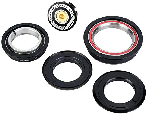 VBESTLIFE Fahrrad-Headset 4456ST Mountainbike Road Fahrrad Konisches gerades Rohr Fahrradgabel Vorbau 44 mm 56 mm CNC AL6061 T6