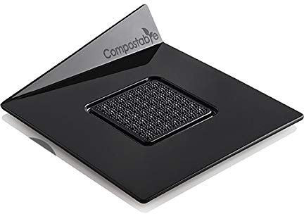Set 100 Vassoi per monoporzioni Quadrati 83x83 mm Neri Silikomart Professional