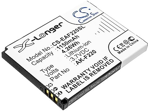 TECHTEK Battery Compatible with [Tiptel] Ergophone 6060, for [Emporia] F220, FLIP Basic, FLIPbasic Replaces AK-F220, for SD474050A FBA