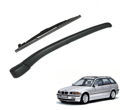 Heckscheibenwischer Scheibenwischer Hinten Heckwischerarm Scheibenwischerblätter Wischerarm Heck Wischer Kompatibel mit BMW E46 Touring 1998-2005