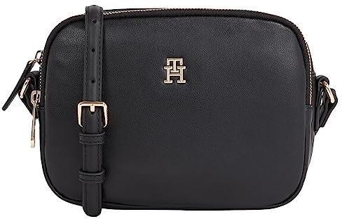 Tommy Hilfiger Damen Umhängetasche Poppy Plus Crossover Mittelgroß, Schwarz (Black), Onesize
