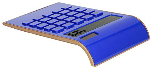 Estink Dual Power Taschenrechner, LCD, schlank, blau, für Schule & Büro