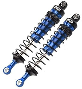 Aluminum 6061-T6 Front Adjustable Spring Dampers (108mm) for Losi 1/10 Rock Rey 4WD Rock Racer LOS03009 Upgrades - Blue