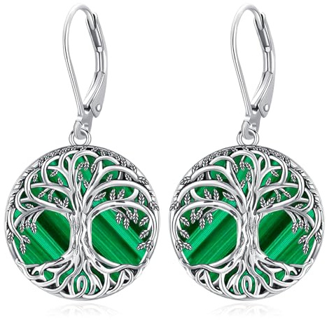 Eusense Pendientes Árbol de la Vida Pendientes de Plata de Ley 925 Pendientes Árbol de la Vida Joyería Regalo para Mujeres Señoras Niñas