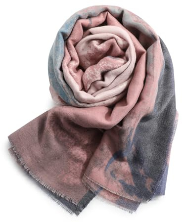 Superora Sciarpa da Donna Calda Sciarpe Morbide Stole Scialli Disegni Stampati di Pastello Graduale Multicromatico 190cm*65cm