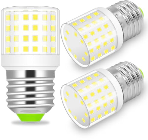 XIMNCHNI E27 LED Lampe 5W 6000K Nicht Dimmbar 50W Halogen Ersatz | 800LM Kleine Klar Hell AC100-265V für Schlafzimmer Wohnzimmer,3er-Pack