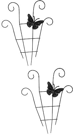 BESPORTBLE 2stücke Garden Trellis Aus Schmiedeeisen Für Kletterpflanzen Stabiler Pflanzenstützrahmen Für Garten Und Balkon Kreative Form Und Langlebige Bauweise