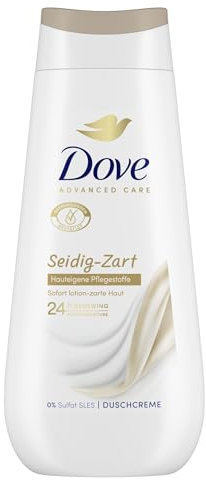Dove Advanced Care Duschcreme Seidig-Zart mit 24h Renewing MicroMoisture für sofort lotion-zarte Haut 225 ml, 12er Pack