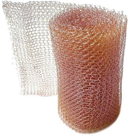 Copper Mesh for Slugs, Copper Mesh Slug Repellent UK, Copper Mesh Roll Tape Slug Repellent UK, Fine Copper Wire Roll for Snail Slug Rat Bat Birds Insect (1m)