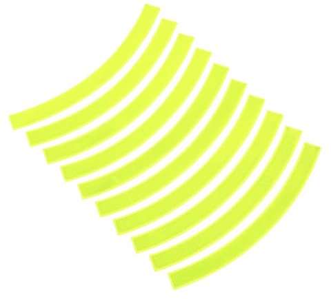 VANZACK Wheel Rim Decal Reflektierender Aufkleber Für Nachtfahrten wasserdichte Radstreifen Für Balance Und Mountainbikes Einfach Zu Entfernen Stark Haftend Fluoreszierendes Grün