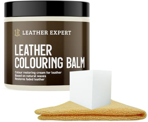 Leder Reparatur Set 250ml – Lederfarbe Elfenbein - Lederpflege Auto - Ledersofa Pflegemittel - für Naturleder, Verblasstes und Leicht Abgenutztes - ausreichend für 2-Sitzer-Sofa und 2 Sessel