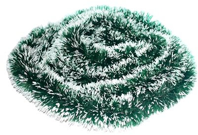 Ghirlanda Natalizia per Scale 3m 5m 10m, Ghirlanda Albero di Natale, Ghirlanda Verde Natale Ghirlande Natalizie da Esterno, Ghirlande Natale Lunghe per Porta Camino (Verde+Bianco, 5M)