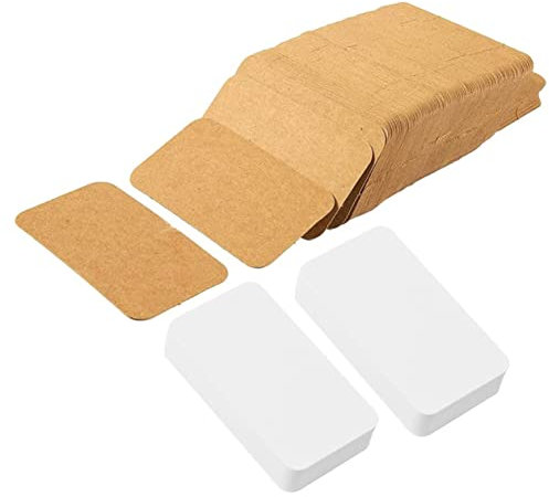 HONMEET 4packungen Mini-blankokarten Aus Karton Wortkarten Tragbare Notizkarten Diy-blankokarten Notizbedarf Für Täglichen Gebrauch Verdickte Notizkarten Kleine Graffiti-karten