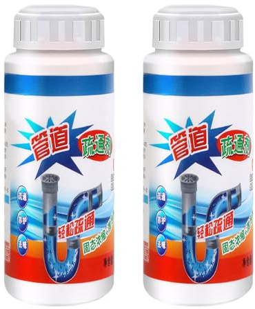 2Pcs Rohrreiniger 110G Abflussreiniger Extra Stark Schaum Rohrreiniger Extrem Stark,Wc Reiniger Extra Stark Abflussreiniger Extra Stark,Schaumreiniger Geeignet für Küchen,Bädern und Toiletten