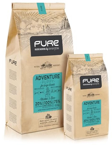 Pure Adventure Puppy (für große Rassen) Futter für Hunde Welpen großer Rassen – 12 kg