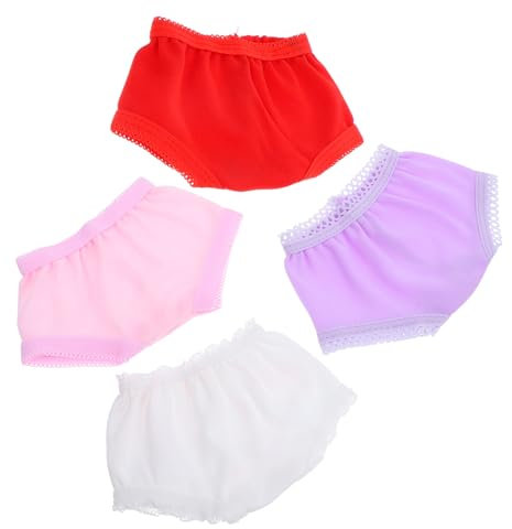 JUMPLAWN 4pcs Doll Underwear Replacement Underpants for Toy Doll Panties Miniature Panties Supply Random Style for Clothes