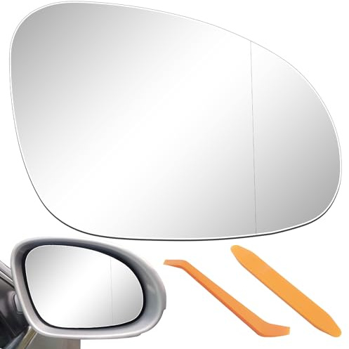 Spiegelglas Ersatz Rechts für VW JETTA 5 2005-2010/ VW GOLF 5 2003-2008 | VW PASSAT B6 2007-2011/SKODA SUPERB Facelift 2007-2008 beheizbar Außenspiegel Klar Asphärisch Ersatzspiegelgla Beifahrerseite