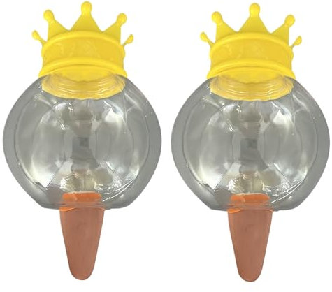 BommFu Sfere di irrigazione | 500 ml irrigazione piante per interni | bacchette automatiche per irrigazione a sfera trasparente | coni di irrigazione piante in vacanza per vasi di fiori