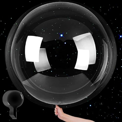 80cm Jumbo Bobo Klar Luftballons, 10 Stück BoBo Ballon, Kristall Blase Klar Ballons, Wiederverwendbare Bubble Ballons für Geburtstag Party Hochzeit Jahrestag Geburtstag Party Dekorationen(32Zoll)