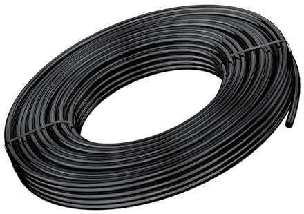 Tubo di irrigazione a goccia per giardino, tubo flessibile ID 5 mm OD 8 nero in PVC giardino Sistemi serra 8mm（1/4in） 100m（328ft）