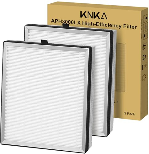 KNKA Filtro para APH3000,paquete de 2 filtros 2-en-1 HEPA y carbón activado | Elimina el 99,97% de Polen, Olores y Polvo en Modo Sueño, Ideal Contra el Pelo de Mascotas