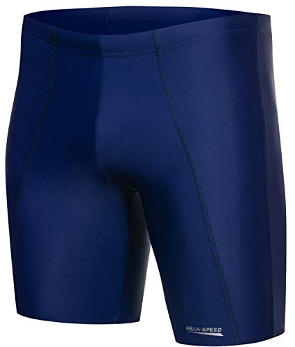 Aqua Speed Bañador Largo para Hombre | bañador Jammer hasta la Rodilla | Resistente al Cloro | protección UV | 07. Long Night | XL