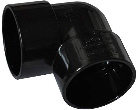 Solvent Black 40mm (43mm) Waste Pipe 90 Degree Knuckle Bend - Black