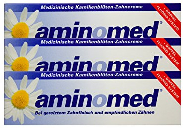 Skyvov 3x 75ml Aminomed Kamillenblüten Mousse bei empfindlichen Zähnen & gereiztem Zahnfleisch