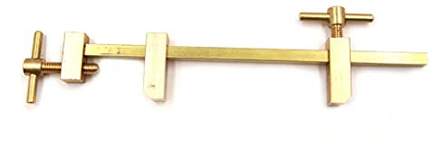 Chiloskit Serre-joints miniatures en laiton massif pour le travail du bois avec vis de serrage moletées (180 mm)