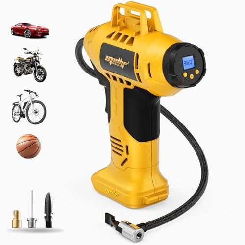Mellif Cordless Tire Inflator Air Compressor Compatible with Dewalt 18v Battery, 160PSI Portable Handheld Air Pump with Digital Pressure Gauge for Cars Motorcycles Bikes Sport Balls(Tool Only)