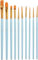 10 Pièces Pinceaux Peinture,Pinceaux Peinture Acrylique,Nylon Pinceau Artiste Plume Lisse,Pinceaux de Peinture à l'huile,pour Peinture Acrylique, Peinture à l'huile, Aquarelle et Gouache