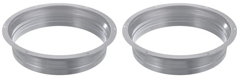 PATIKIL 10 Pollici Flangia Raccordo per Tubo, 2pz Tubo Dritto Raccordo in Metallo Condotto dell'Aria Ventilazione Rotondo Flangia per Riscaldamento Raffreddamento Ventilazione Sistemi HVAC