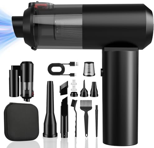 JYNSROU Aspirateur à Pliable à 90° Main sans Fil, 16000Pa Petit Aspirateur de Voiture Portable Puissant pour Voiture,Cuisine,Noir