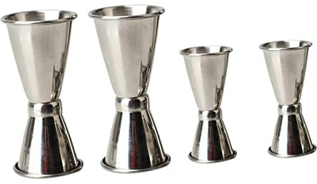 OKUMEYR 4piezas Unidades Tazas Medidoras Inoxidable y Jigger De Dispositivo De Vino Taza De Onzas