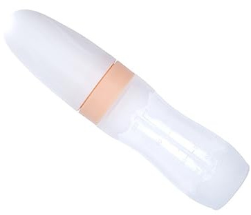 Hohopeti Silikon Babybrei Futterspender Mit Löffel Für Säuglinge 120ml Fütterflasche Mit Transparenter Skala Frei Zum Lindern Von Zahnungsbeschwerden Einhandbedienung Für Ausflüge