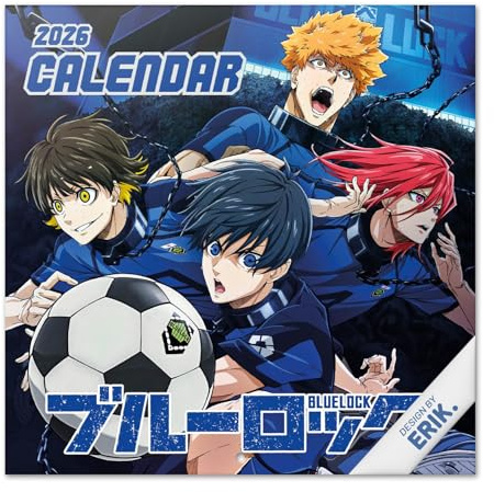 Grupo Erik Wall Calendar 2026 - Blue Lock Calendar 2026 | Square 30 x 30 cm - 12 x 12 inches Wall Planner, Family Planner Month To View | Blue Lock Manga, BlueLock Anime Gifts For Friends