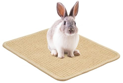 Rrlihjgu - Accesorio para roedores - Alfombra de rascado para conejo enano y conejo, 40 x 30 cm, favorece el comportamiento natural, uso como alfombra de suelo de jaula o zona de juego