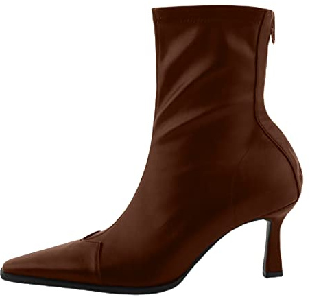 Cocila Zapatos De Mujer Otoño E Invierno, Botines Aguja con Punta En, Calcetines Finos Tubo Tela Elástica, Botas Pelo Niña Altas Negras Planas Piel Negro Tacon Pitillos Marrones Planos Trekking