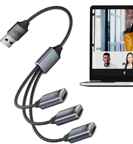 USB Laddningskabel Med Flera Uttag Aluminiumlegering USB Laddningssladd