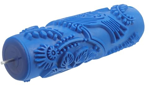 OUNONA Rullo per Pittura Decorativa da Parete 7 Pollici Rullo Strutturato in Gomma per Texture Fai da Te Applicazione Rapida per Decorazione Murale Professionale e Fai da Te