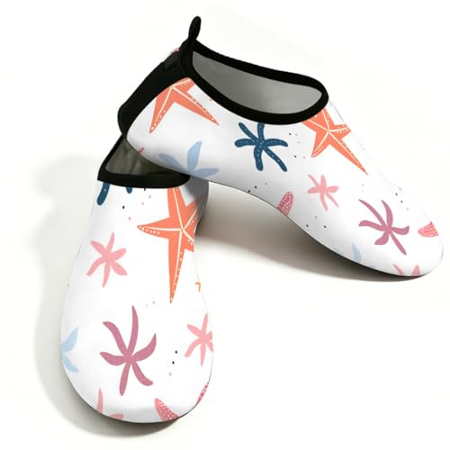 Mexpekil Strand-Wasserschuhe für Damen und Herren, rutschfeste Barfuß-Schwimmschuhe, schnell trocknend, Aqua-Socken, atmungsaktive Wassersocken für Pool, Surfen, starfish, 41/42 EU
