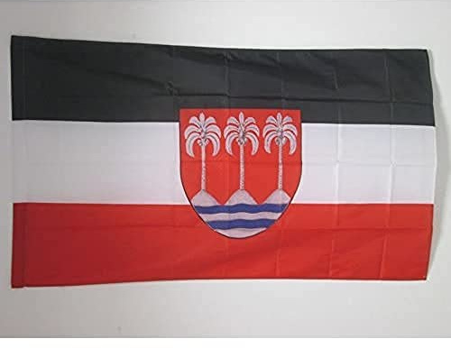 AZ FLAG Flagge Deutsch-Samoa 150x90 cm Polyester 100D Hohlsaum | Für innen und außen deutsche Kolonie dekorative Flagge doppelte Nähte und verstärkte Kanten mit Masttunnel 100D Polyester