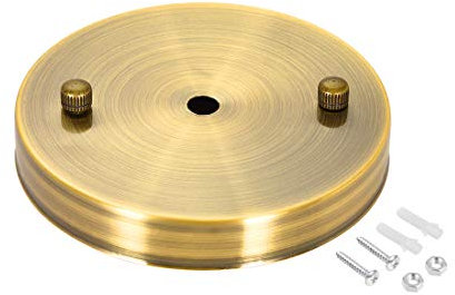 sourcing map Lampe Metall Deckenbaldachin, Retro Licht Baldachin Satz, für Lampen Zubehör DIY, Küche, 120mm 4,7 Zoll Gold Bronze