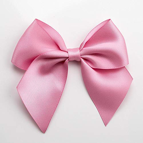Italian Options Grandi fiocchi in raso autoadesivi, 6 pezzi, larghezza 10 cm, rosa antico